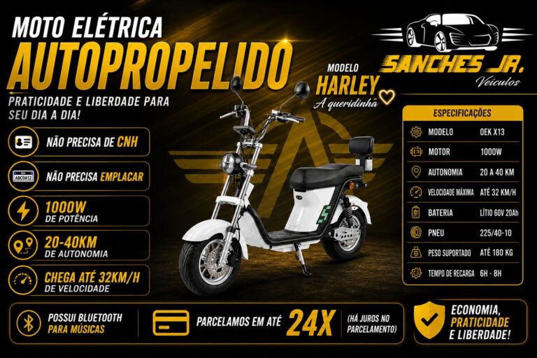 Moto Elétrica Angie OEK X13 Zero KM