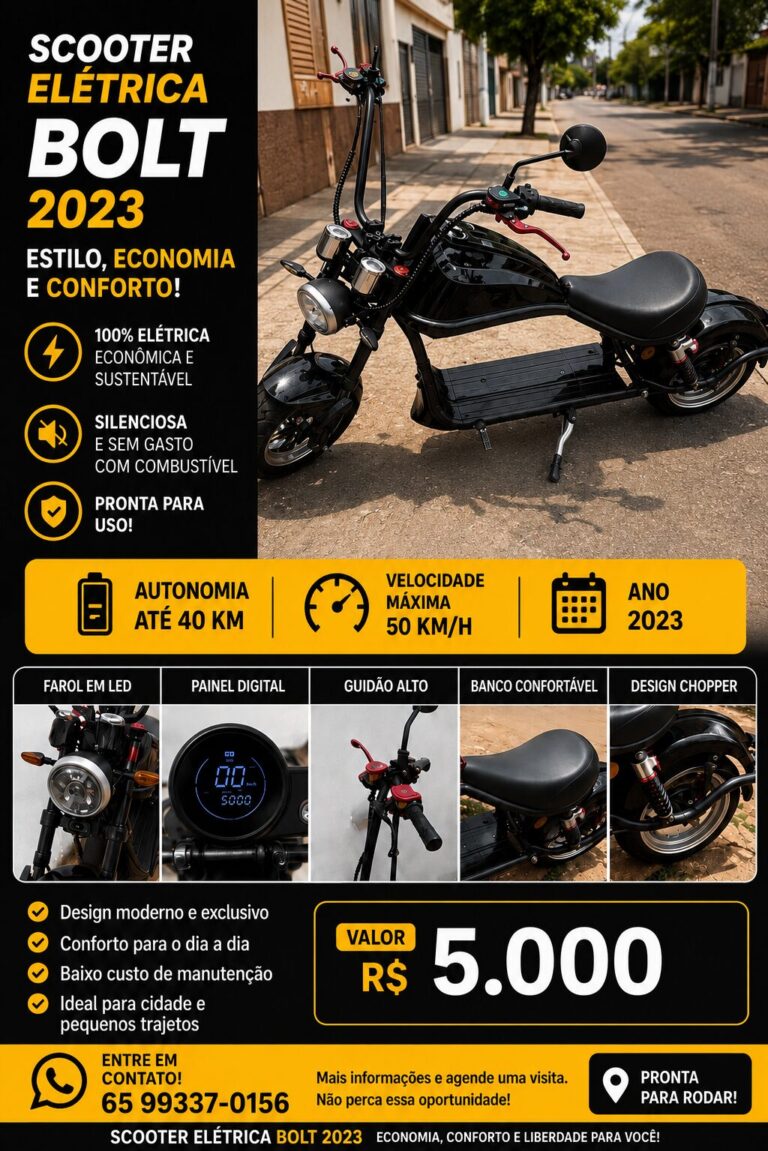 Vendo moto elétrica Bolt 2023.