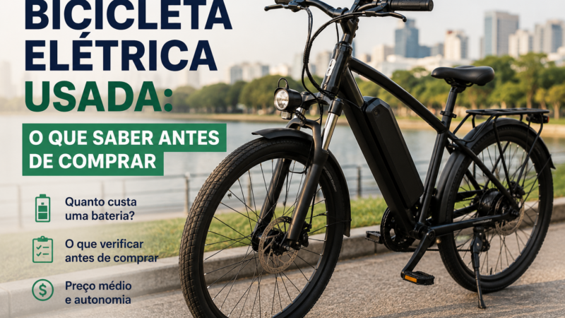 Bicicleta Elétrica Usada: Preço e O Que Verificar