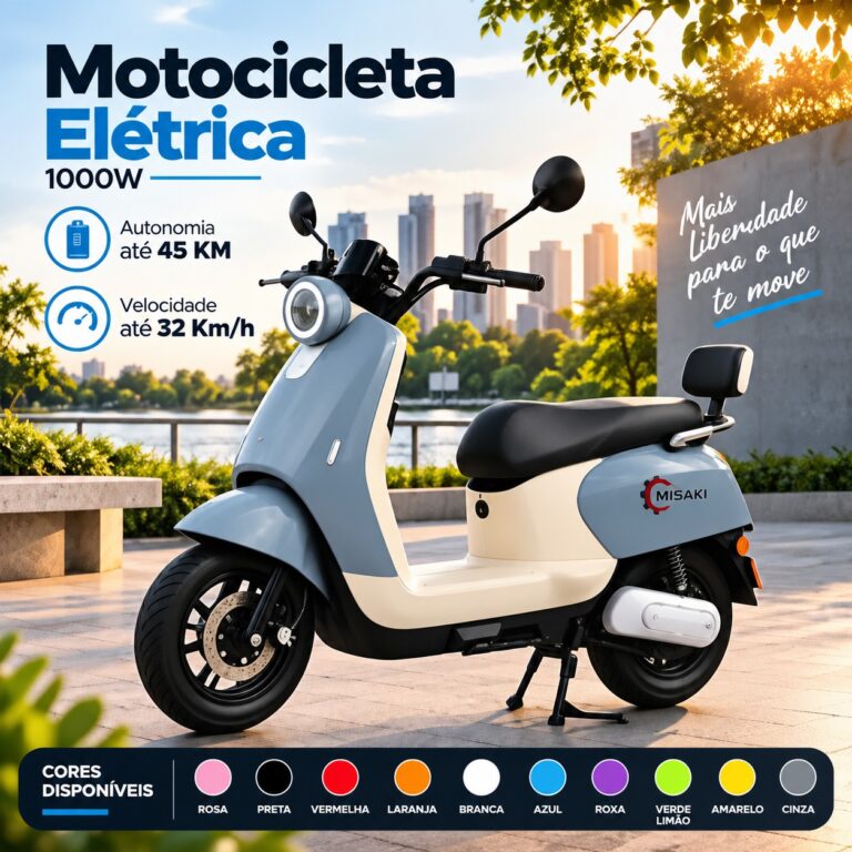 Motocicleta Elétrica 1000w moderna
